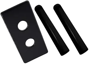 Двойная розетка с маскировочными трубками 50мм Schlosser черный 603000097.Ral 9005 Двойная розетка с маскировочными трубками 50мм Schlosser черный 603000097.Ral 9005, 1