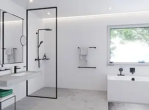 Подключение лейки на борт ванны Hansgrohe sBox Square чёрный матовый 28010670, 3
