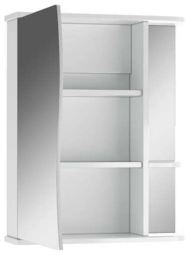 Шкаф-зеркало Айсберг Волна 1-55 L белый DA1032HZ