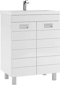 Тумба-умывальник напольная Домино Cube 65 белый DC5002T+4627173210096, 1