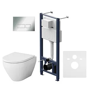 Комплект 6 в 1 Am.Pm Spirit 2.0 FlashClean IS47051.701700 с кнопкой хром глянцевый, 1