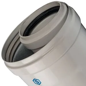 Коаксиальный удлинитель Ø 60/100мм L=1000мм (PP-FE) для конденсационных котлов Stout SCA-8610-001000, 3