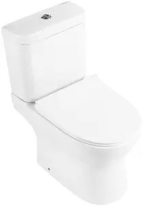 Унитаз-компакт безободковый BelBagno Steam белый BB130CPR+BB130T Унитаз-компакт безободковый BelBagno Steam белый BB130CPR+BB130T, 3