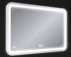 Зеркало с подсветкой Cersanit Led 051 Design Pro 80 с подогревом KN-LU-LED051*80-p-Os Зеркало с подсветкой Cersanit Led 051 Design Pro 80 с подогревом KN-LU-LED051*80-p-Os, 3