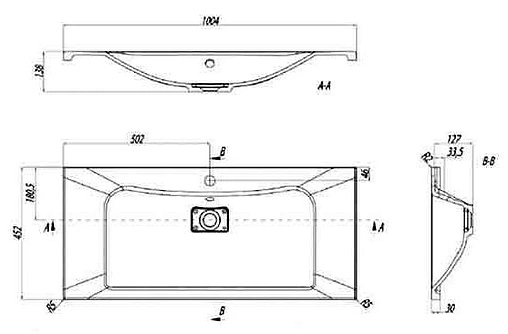 Раковина Aquaton Брук 100 белый 1A71333KBC010