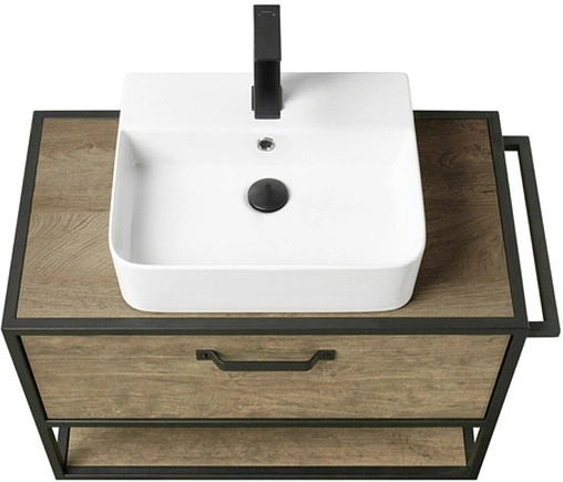 Тумба-умывальник подвесная Aquaton Лофт Фабрик 80 дуб кантри 1A2424K4LTDY0