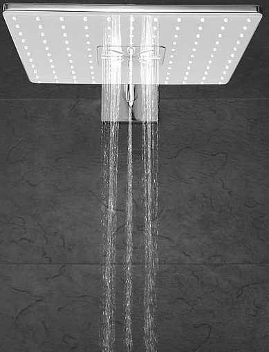 Лейка верхнего душа с потолочным креплением Grohe Rainshower SmartActive Cube белый/хром 26481LS0