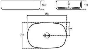 Раковина Allen Brau Fantasy 55 петроль 4.11022.PT Раковина Allen Brau Fantasy 55 петроль 4.11022.PT, 2
