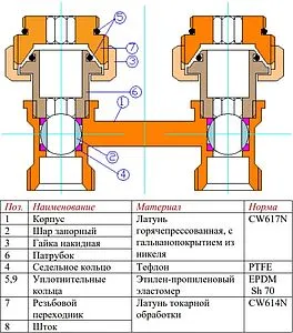Узел нижнего подключения радиатора прямой ¾"ек x ¾"ек (½"н) Valtec VT.345K.N.E04 Узел нижнего подключения радиатора прямой ¾"ек x ¾"ек (½"н) Valtec VT.345K.N.E04, 4
