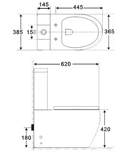 Чаша унитаза BelBagno Amanda белый BB051CPR Чаша унитаза BelBagno Amanda белый BB051CPR, 2