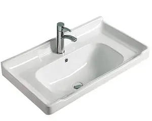 Тумба-умывальник подвесная Comforty Рига 80 дуб сонома/белый 00004139026CF, 4