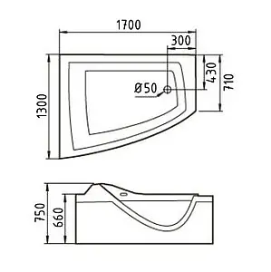 Ванна акриловая с гидромассажем Gemy 170x130 L G9056 K L Ванна акриловая с гидромассажем Gemy 170x130 L G9056 K L, 2