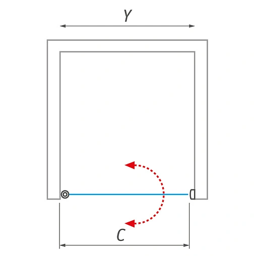 Дверь в нишу 900мм прозрачное стекло Roltechnik Tower Line TCN1/900 728-9000000-01-02