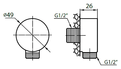 Шланговое подключение Cezares бронза CZR-AI1-02