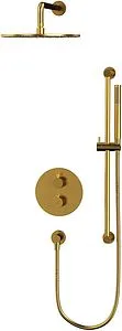 Душевая система с термостатом для душа WHITECROSS Y brushed gold золото брашированное YSET09GLB Душевая система с термостатом для душа WHITECROSS Y brushed gold золото брашированное YSET09GLB, 3