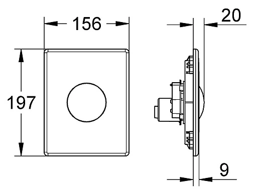 Клавиша смыва для унитаза Grohe Skate 38672SD0 сатин