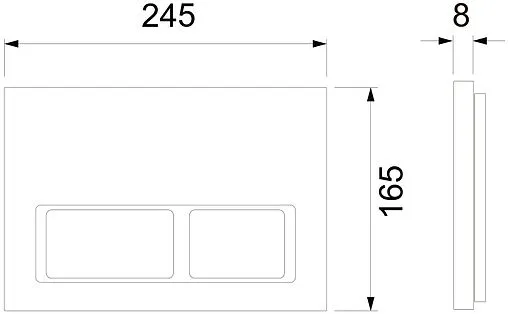 Комплект 6 в 1 TECEspring Base K K401204WCK с кнопкой TECEspring V 9940204 черный матовый
