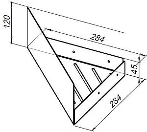 Полка Aquanet Магнум 28 белый матовый 00302237, 2