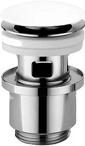 Выпуск автоматический для раковины с переливом Cezares белый матовый CZR-SAT25-BIO Выпуск автоматический для раковины с переливом Cezares белый матовый CZR-SAT25-BIO, 1