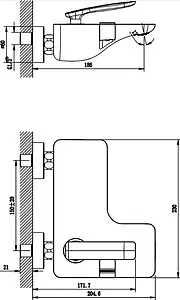 Смеситель для ванны Lemark Bellario хром LM6802C Смеситель для ванны Lemark Bellario хром LM6802C, 2