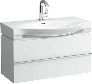 Тумба-умывальник подвесной Laufen Palace 90 белый матовый 4.0125.2.075.463.R+8.1170.2.000.104.R, 1