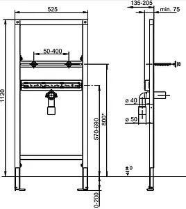 Инсталляция для раковины Sanit INEO 90.667.00..T000, 2
