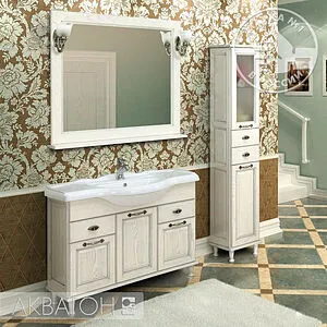 Зеркало Aquaton Жерона 105 белое золото 1A158802GEM40, 5