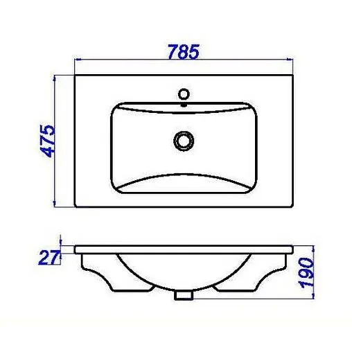Раковина Dreja Эйфория 80 белый 640177