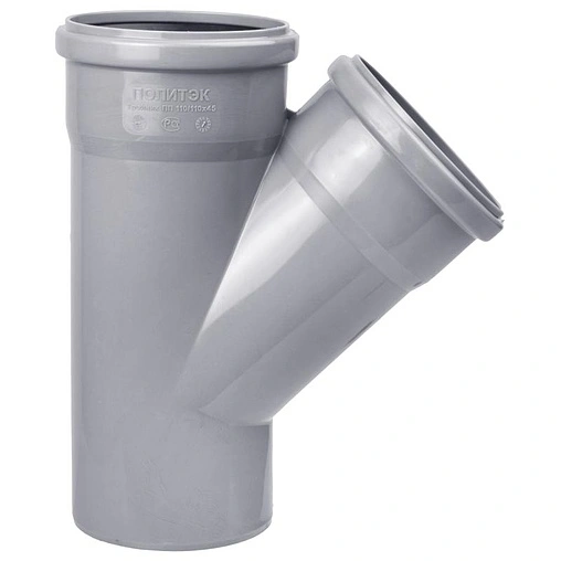Тройник внутренний D=110x110мм Угол 45° Политэк 201145