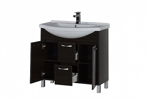 Тумба под умывальник напольная Aquanet Донна 90 венге 00169180