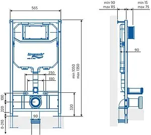 Инсталляция для подвесного унитаза Idrospania Tabarca 40230, 2