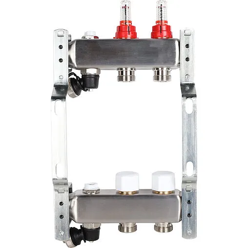 Группа коллекторная с расходомерами 2 отвода 1&quot;в/в x ¾&quot;ек Rommer RMS-1201-000002