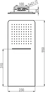 Лейка верхнего душа с настенным креплением Rav Slezak хром KS0010 Лейка верхнего душа с настенным креплением Rav Slezak хром KS0010, 2