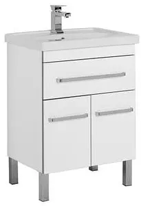 Тумба-умывальник напольная Aquanet Сиена 60 белый 00186363+00185476 Тумба-умывальник напольная Aquanet Сиена 60 белый 00186363+00185476, 1