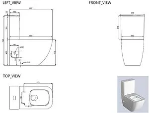Унитаз-компакт безободковый Allen Brau Liberty 3 Tornado белый 4.33013.20+4.33014.20, 2