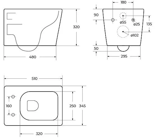 Унитаз подвесной безободковый BelBagno Due белый BB7107CHR/SC Унитаз подвесной безободковый BelBagno Due белый BB7107CHR/SC