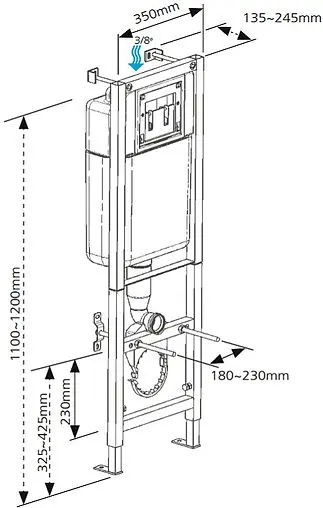 Комплект 6 в 1 Cersanit Nature CO DPL EO 64230 с кнопкой Leon хром глянцевый Комплект 6 в 1 Cersanit Nature CO DPL EO 64230 с кнопкой Leon хром глянцевый