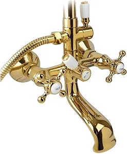 Душевая система со смесителем для ванны Timo Nelson золото/белый SX-1090 gold Душевая система со смесителем для ванны Timo Nelson золото/белый SX-1090 gold, 4