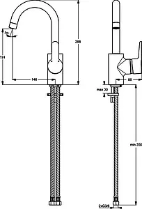 Смеситель для раковины Ideal Standard Connect blue хром B9933AA Смеситель для раковины Ideal Standard Connect blue хром B9933AA, 2