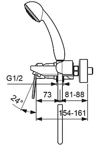 Смеситель для ванны Vidima Balance хром BA267AA Смеситель для ванны Vidima Balance хром BA267AA, 3
