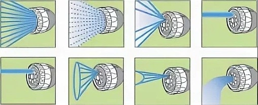 Пистолет-распылитель 8-позиционный регулируемый с соединителем ½&quot; Raco Profi-Plus 4256-55/341C
