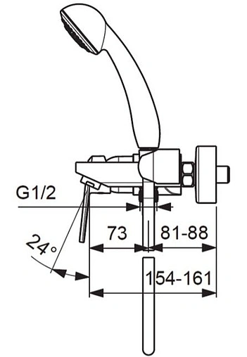 Смеситель для ванны Vidima Balance хром BA267AA