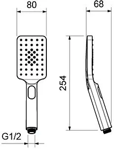 Лейка ручного душа Aquatek Лира чёрный матовый AQ2005MB Лейка ручного душа Aquatek Лира чёрный матовый AQ2005MB, 2