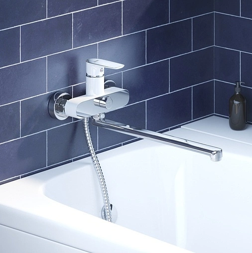 Смеситель для ванны с длинным изливом IDDIS Cloud белый/хром CLOSBL2i10WA Смеситель для ванны с длинным изливом IDDIS Cloud белый/хром CLOSBL2i10WA