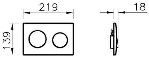 Комплект 5 в 1 VitrA S10 Spinflush 9842B003-7206 с кнопкой Uno 720-0280EXP хром глянцевый