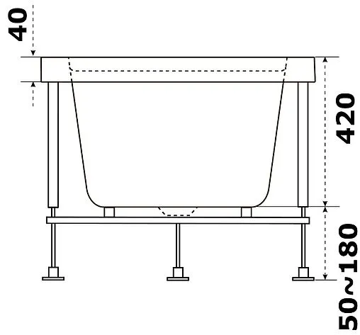 Ванна акриловая Bas Аякс стандарт 170х75 Вб00131