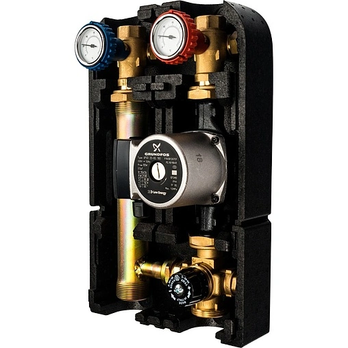 Насосный модуль с термостатическим смесительным клапаном 1½"н х 1"в Stout SDG-0002-002502 с насосом Grundfos UPSO 25-65 180