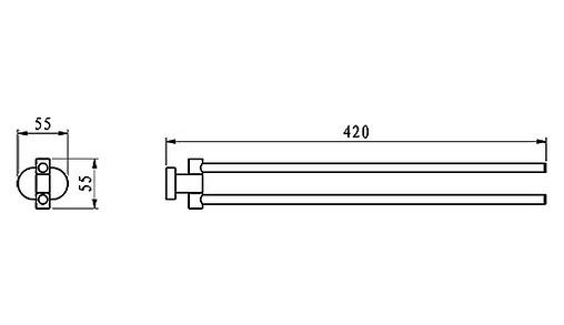 Полотенцедержатель Ravak Chrome хром X07P319