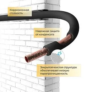 Теплоизоляция для труб 10/6мм черная Energoflex Black Star EFXT010062BS, 2