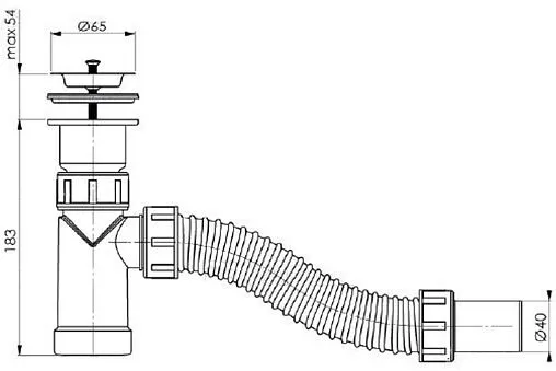 Сифон бутылочный для раковины Pestan BETTOSERB серый 125310 Сифон бутылочный для раковины Pestan BETTOSERB серый 125310